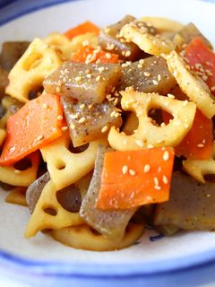 蒟蒻&蓮根&人参のカレーきんぴら♪弁当に-レシピのメイン写真