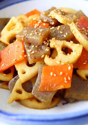 蒟蒻&蓮根&人参のカレーきんぴら♪弁当に-レシピのメイン写真