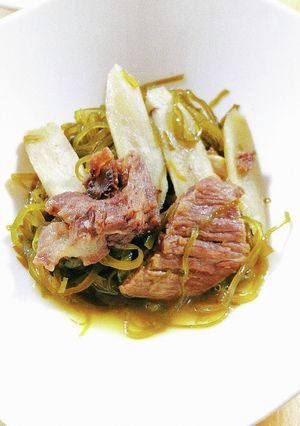 牛すじゴボウと切り昆布の柔らか煮-レシピのメイン写真