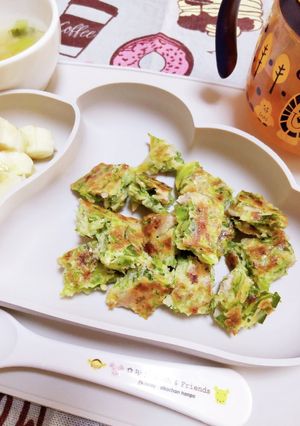 離乳食後期☆キャベツと豚肉のお好み焼き-レシピのメイン写真