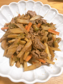 牛肉とじゃが芋のみそ炒め-レシピのメイン写真