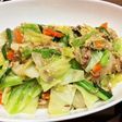 鯖缶チャンプルー(野菜卵炒め)