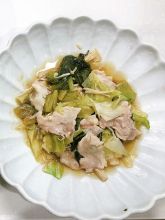 青梗菜とキャベツのレンジ蒸し-レシピのメイン写真