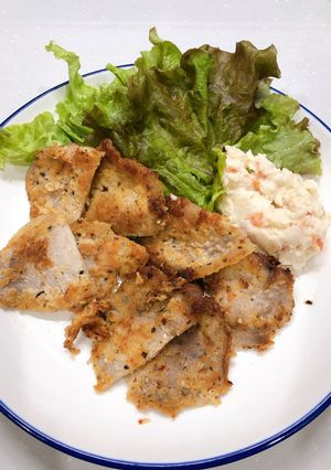 豚肉ロースパン粉焼き チーズ＆トマト-レシピのメイン写真