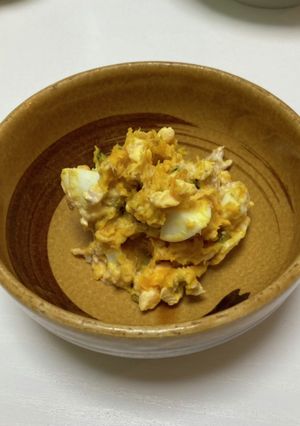 カボチャと卵のホットサラダ-レシピのメイン写真