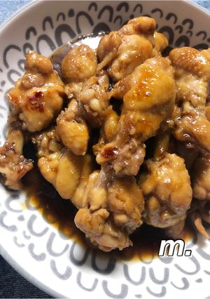 簡単！プルコギのタレで手羽元の甘辛煮！-レシピのメイン写真