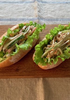 野菜たっぷりコッペパンサンド-レシピのメイン写真