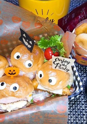 娘のハロウィンお弁当　R3.10.28-レシピのメイン写真