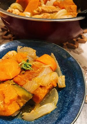 ご飯がススムくん！肉かぼちゃ-レシピのメイン写真