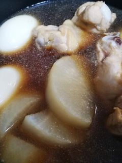【優しい味】手羽元大根とゆで卵の煮物。-レシピのメイン写真