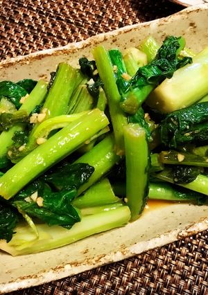 フレッシュ野沢菜で作る青菜炒め-レシピのメイン写真