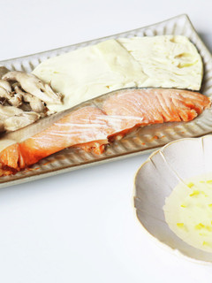 レンジで超簡単!鮭と豆腐のレンジちり蒸し-レシピのメイン写真