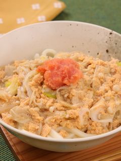 白ネギと明太子の卵とじあんかけうどん-レシピのメイン写真