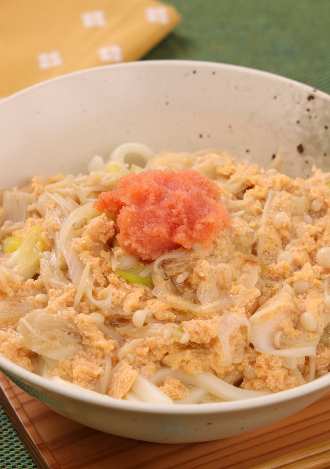 白ネギと明太子の卵とじあんかけうどん-レシピのメイン写真