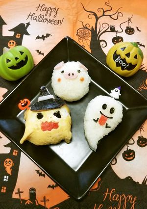 キャラおにぎり ハロウイン-レシピのメイン写真