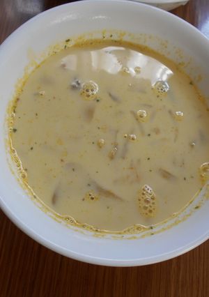 かぼちゃとマイタケ、玉ねぎのスープ-レシピのメイン写真