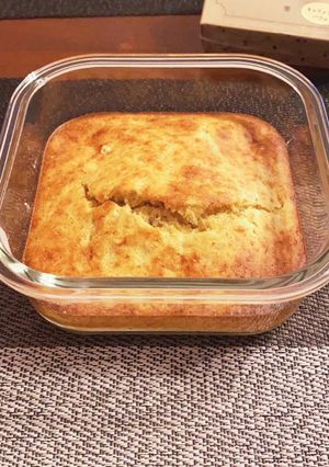 ダイソー耐熱容器でバナナケーキ-レシピのメイン写真