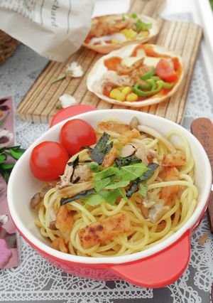 きしめんチップス入り和風パスタ-レシピのメイン写真