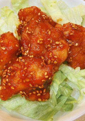 ヤンニョムチキン丼-レシピのメイン写真