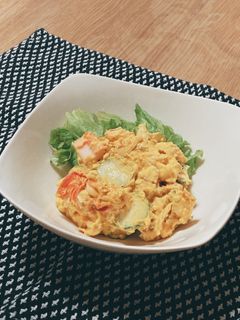 分量簡単♪レンチンでかぼちゃサラダ-レシピのメイン写真