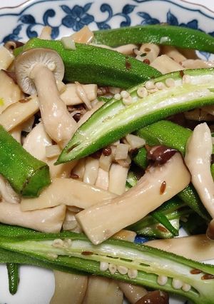 キノコとオクラのクミンソテー-レシピのメイン写真