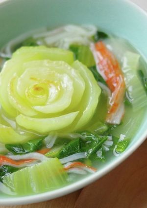 チンゲン菜の食べるスープ-レシピのメイン写真