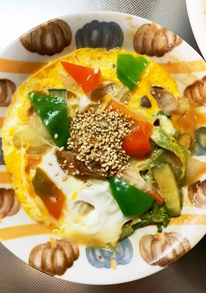 根菜チクワ甘辛和風味スペイン風オムレツ風-レシピのメイン写真