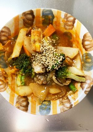 コンソメケチャップ味豚こま大根青椒肉絲風-レシピのメイン写真