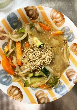 レンジもやしズッキーニ中華とろみ野菜炒め-レシピのメイン写真