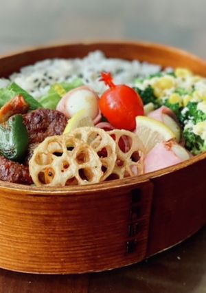 わっぱ弁当＊マルシンハンバーグ炒め-レシピのメイン写真