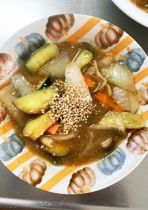 根菜肉なし味噌肉じゃが味温野菜サラダ-レシピのメイン写真