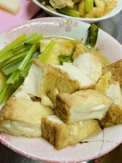 厚揚げと油揚げと小松菜の煮物-レシピのメイン写真
