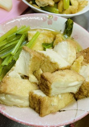 厚揚げと油揚げと小松菜の煮物-レシピのメイン写真