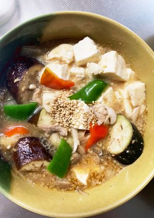 豚こま簡単油淋鶏風味麻婆豆腐茄子-レシピのメイン写真