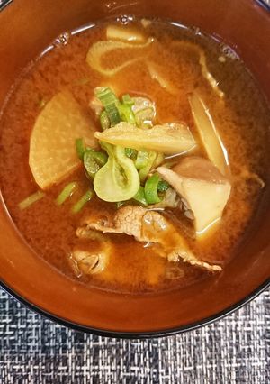 具だくさん牛肉の味噌汁-レシピのメイン写真