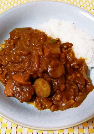 レンジで作る！ナスと挽き肉のカレー-レシピのメイン写真