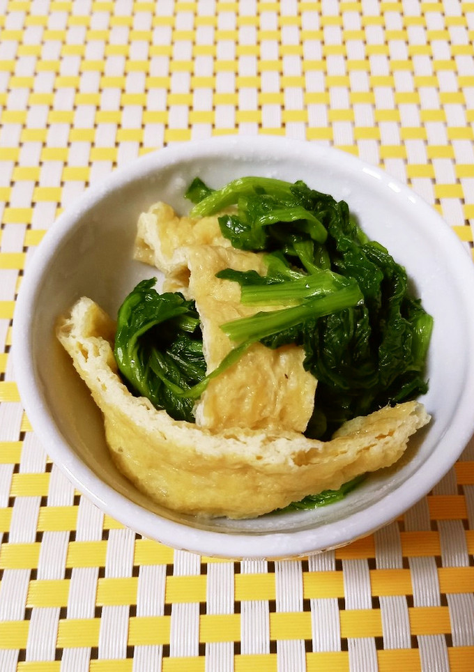 箸休めに！ほうれん草と油揚げのさっと煮-レシピのメイン写真