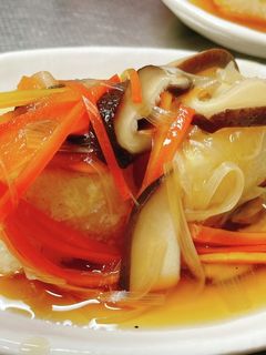 ふわふわ揚げだし豆腐(きのこあんかけ)-レシピのメイン写真