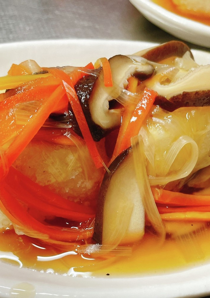 ふわふわ揚げだし豆腐(きのこあんかけ)-レシピのメイン写真