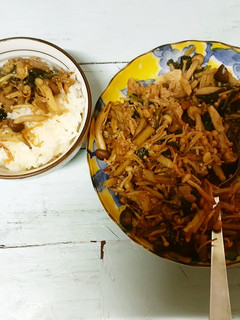 オカワカメ キノコ根菜ごま油炒め-レシピのメイン写真