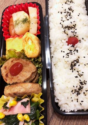 ミニハンバーグ弁当　1029-レシピのメイン写真