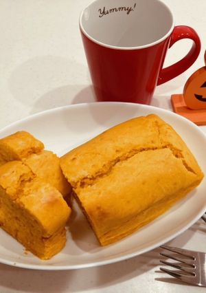 しっとりふわふわ♡濃厚かぼちゃケーキ-レシピのメイン写真