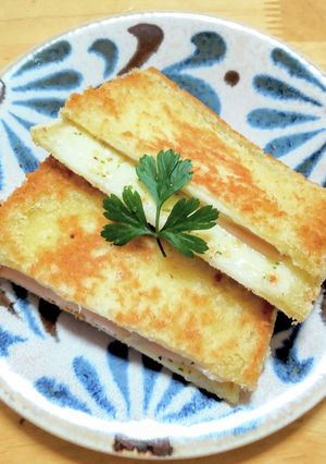 ロースハムと2種類のチーズ入りパンカツ-レシピのメイン写真