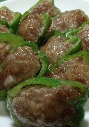 わが家のピーマンの肉詰め-レシピのメイン写真