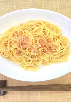 岩下の新生姜味☆ピンクペペロンチーノ-レシピのメイン写真