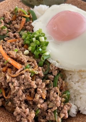 ピーマンの肉味噌丼☆-レシピのメイン写真