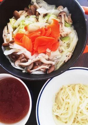 蒸し白菜とつけ麺-レシピのメイン写真