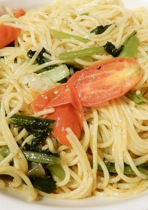 小松菜入りアーリオオーリオペペロンチーノ-レシピのメイン写真