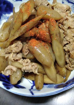 ゴボウとこんにゃくと薄切り牛肉のしぐれ煮-レシピのメイン写真