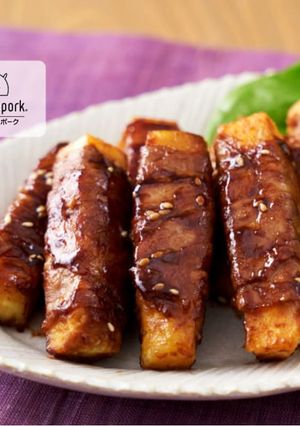 ご飯に合う！甘辛サツマイモの豚肉巻き-レシピのメイン写真